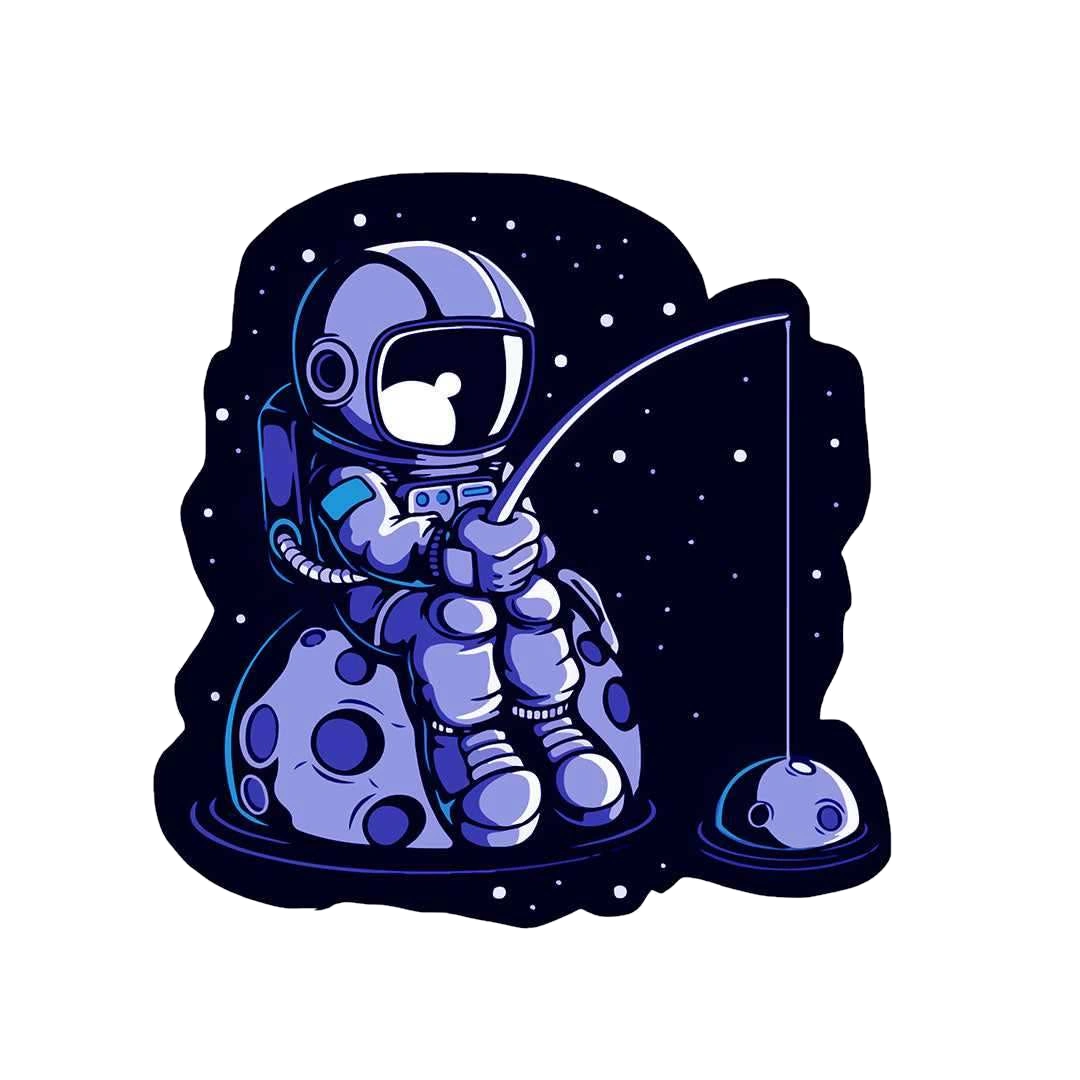 Space Fishing sticker
